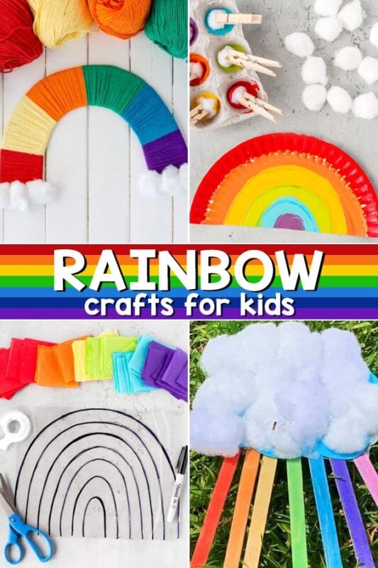 Nothing says spring like rainbows! Celebrate beautiful rainbows for kids with these fun engaging rainbow projects for kids of all ages from toddler, preschool, pre-k, kindergarten, first grade, 2nd grade, and 3rd graders too! We have pretty rainbow crafts for kids, rainbow printables, rainbow science, and rainbow activities too! Use these as a springboard for a rainbow theme or teaching children about colors and color mixing too!