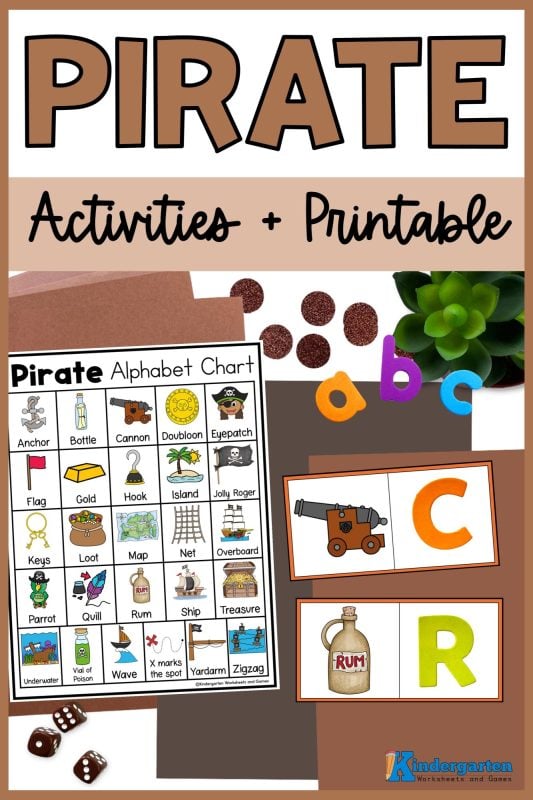 Are you looking for some fun pirate activities to add to your pirate theme or for Pirate Day on September 19th? We have lots of fun pirate learning activities for preschool, pre-k, kindergarten, first grade, 2nd grade, and up! Plus lots of our ideas include free printable pirate game, worksheets, crafts, and more!