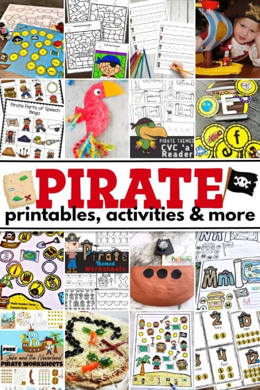 Ahoy, mateys! Get ready to set sail on a learning adventure with our exciting pirate-themed activities! These fun-filled games and worksheets will have your little ones diving into math and literacy skills while boosting their fine motor skills—all while having a blast! Whether you have toddlers, preschoolers, or elementary schoolers in K5 through 3rd grade, we’ve got FREE pirate printables and activities for everyone. Let’s turn learning into an epic treasure hunt! Join the fun today and watch your little pirates thrive!