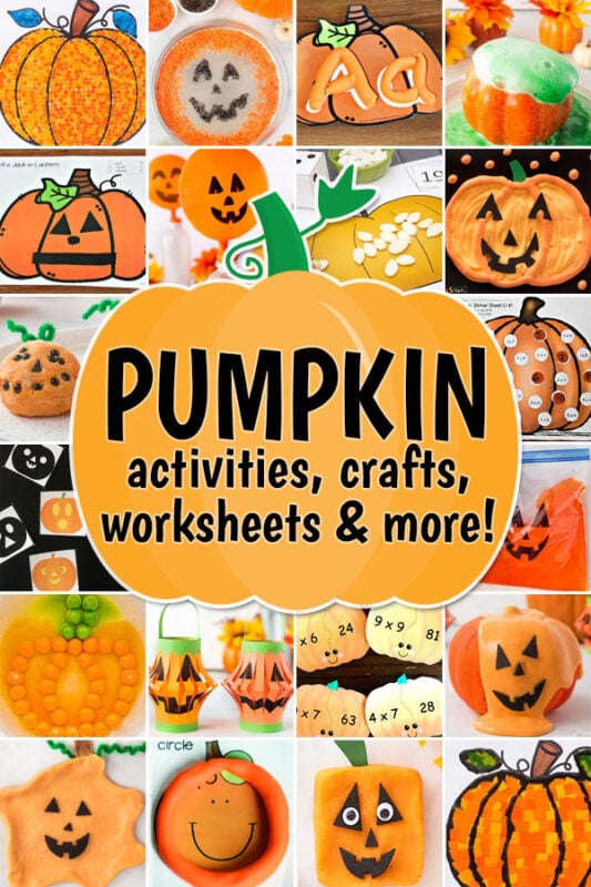 Can you believe it is October already? Whether this month snuck up on you or you have some fun plans already in the works - we have LOTs of fun ideas to add to your plans. From pumpkin crafts and halloween crafts to pumpkin activities and halloween activities. We also have lots of pumpkin worksheets, halloween games, pumpkin science experiments, and halloween science experiments too! These October activities for kids are perfect for all ages from preschool, pre-k, kindergarten, first grade, 2nd grade, 3rd grade, 4th grade, 5th grad,e and 6th graders too.