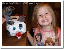 Finished farm craft - millk jug cow Finished farm craft - millk jug cow