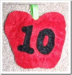 Felt Counting Apples Felt Counting Apples
