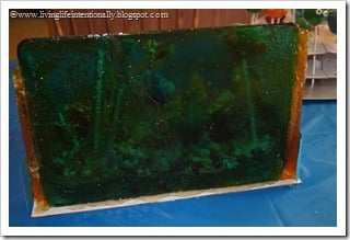 the back sheet of edible glass I tinged blue for effect the back sheet of edible glass I tinged blue for effect