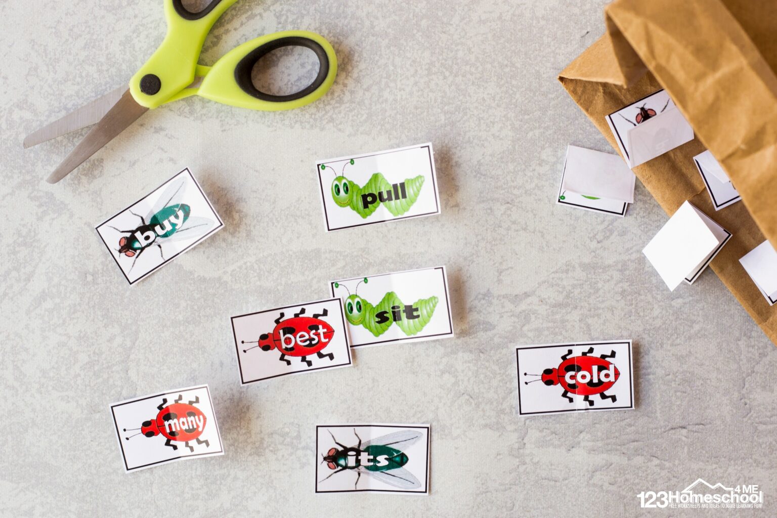 🐛🐞🕷️ FREE Printable Bug Sight Word Games for Kids