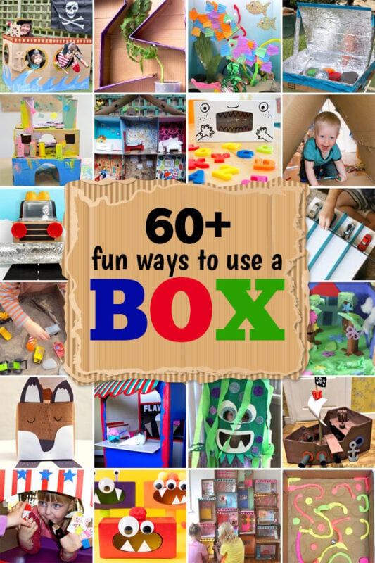 Pre-school Play: Recycled Box Collages