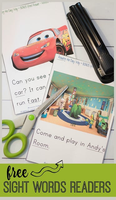 FREE Sight Words Readers inspired by Disney Cars and Toy Story movies that will inspire preschooler and kindergarten age kids to read FREE Sight Words Readers inspired by Disney Cars and Toy Story movies that will inspire preschooler and kindergarten age kids to read