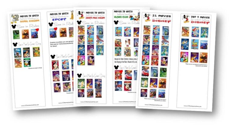 Printable List of Disney Movies