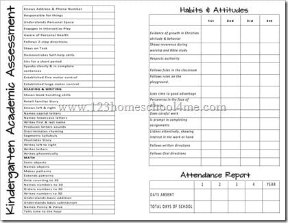 Report Card Template Free from www.123homeschool4me.com