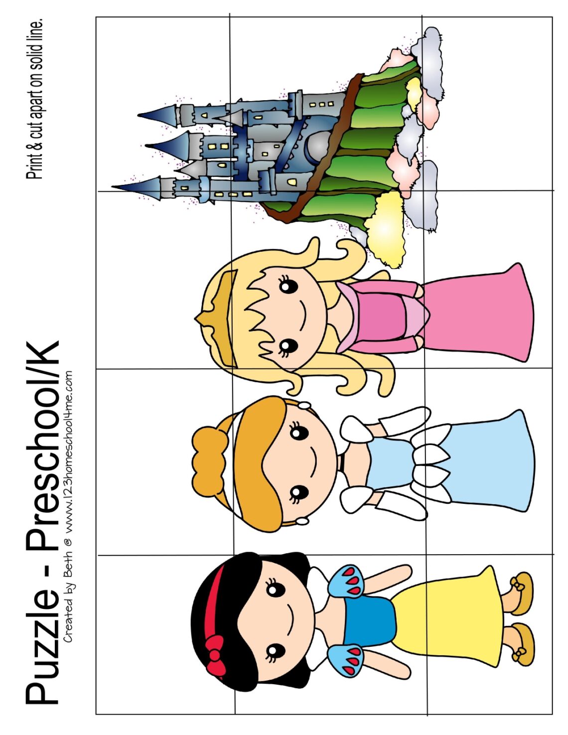 FREE Printable Princess Worksheets