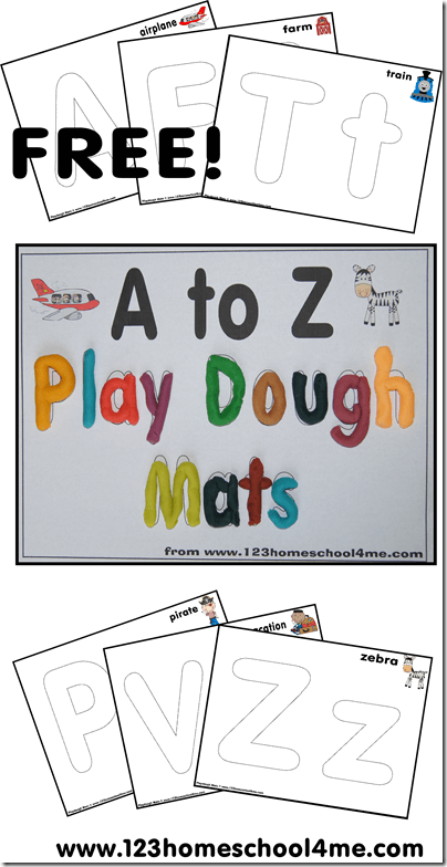 FREE Alphabet Playdough Mats - Diese kostenlosen Ausdrucke sind großartig, um Kindern im Kleinkind-, Vorschul-, Vorschul- und Kindergartenalter zu helfen, ihre Buchstaben auf unterhaltsame und praktische Weise zu gestalten. Diese sind ideal für das Lernen im Sommer, Vorschulen, Zentren und Homeschooling