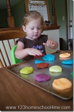 Making play doh cookies Making play doh cookies