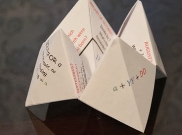 Free printable Math Origami from Learn Math Fast Free printable Math Origami from Learn Math Fast