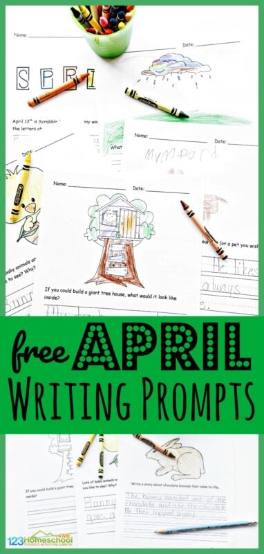 April Writing Prompts for Kids - So many furn, creative writing prompts for kids from K-4th grade to practice writing in April