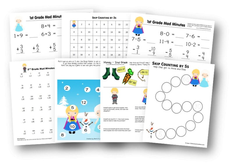 Free Frozen Worksheets For Kids