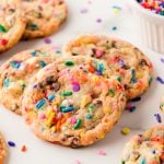 Bake up some excitement with these colorful Confetti Cookies, featuring 1/2 cup of fun sprinkles that kids will love, making them a delicious new favorite!