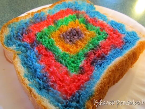 Rainbow Painted Toast