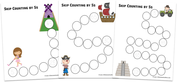 Follow the Paths FREE Skip Counting Worksheets