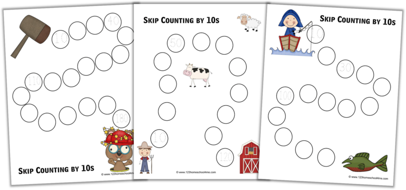 Follow the Paths FREE Skip Counting Worksheets