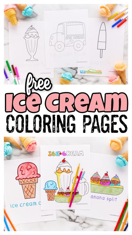Dive into summer fun with our ice cream coloring pages! Unleash your creativity by decorating these free printable ice cream images for colouring including delightful ice cream cones, sundaes, floats, and even an ice cream truck! Perfect for kids of all ages—just print out your favorites and get ready to color up a sweet storm!