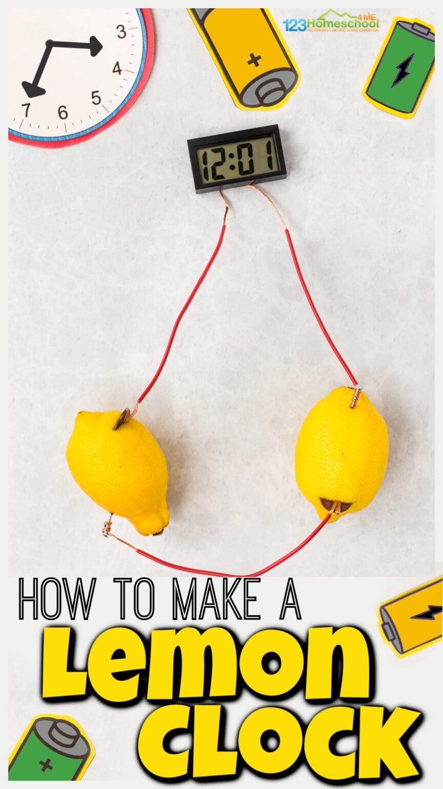 🍋⌚ How to Make a Lemon Clock Electricity Experiment for Kids