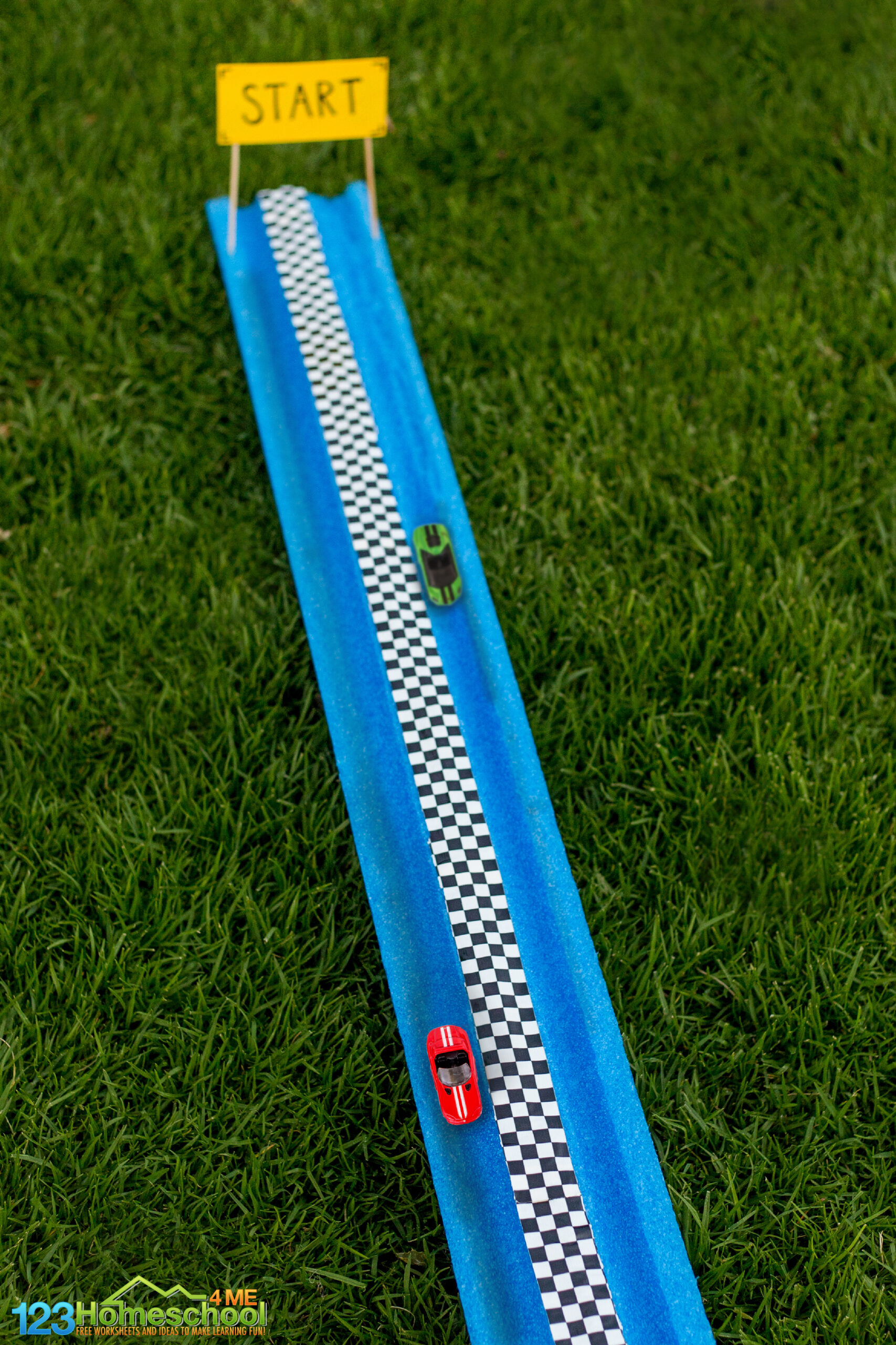 🏎️ DIY Pool Noodle Race Track Activity for Kids