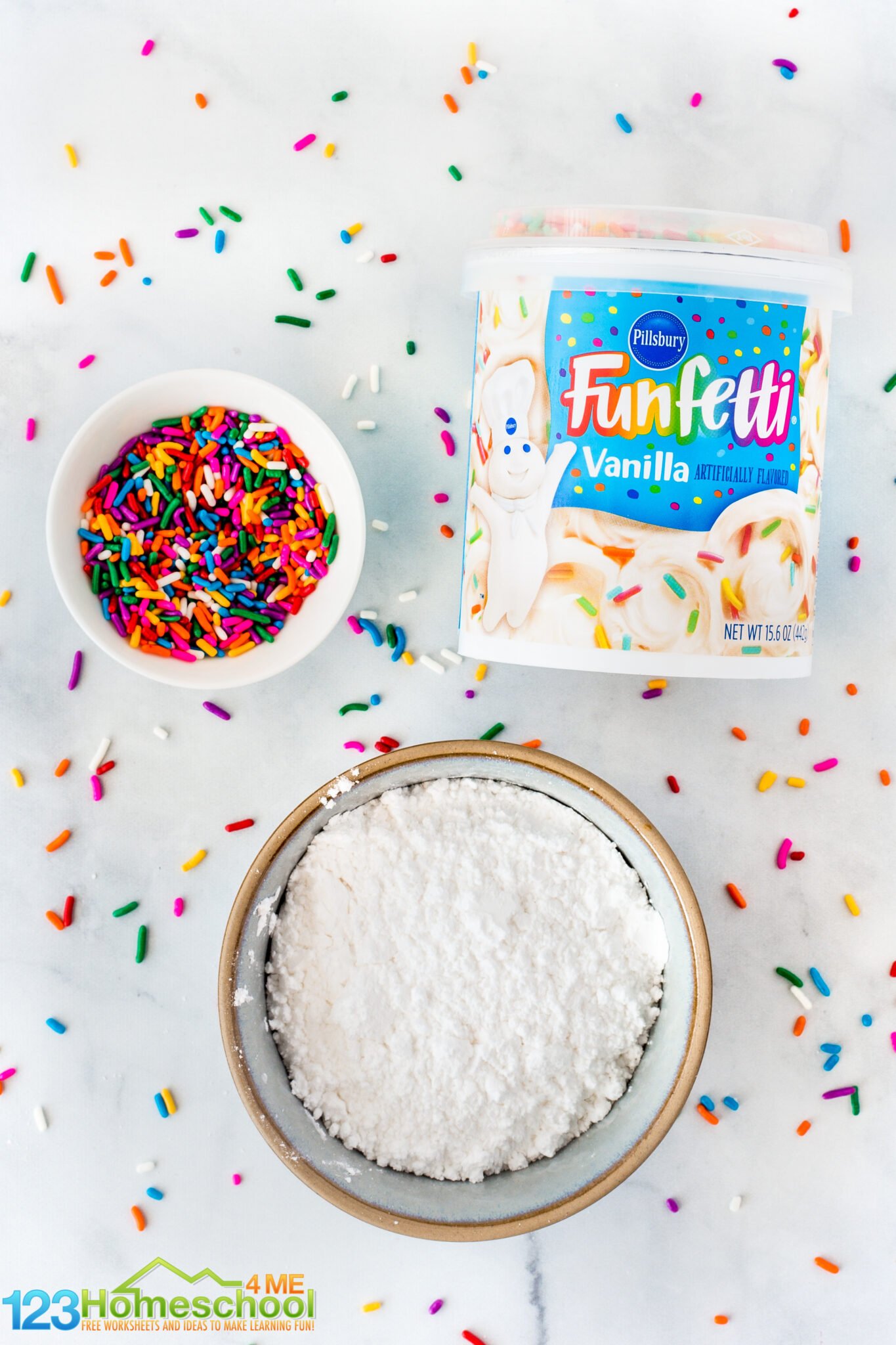 Edible Funfetti Playdough Recipe