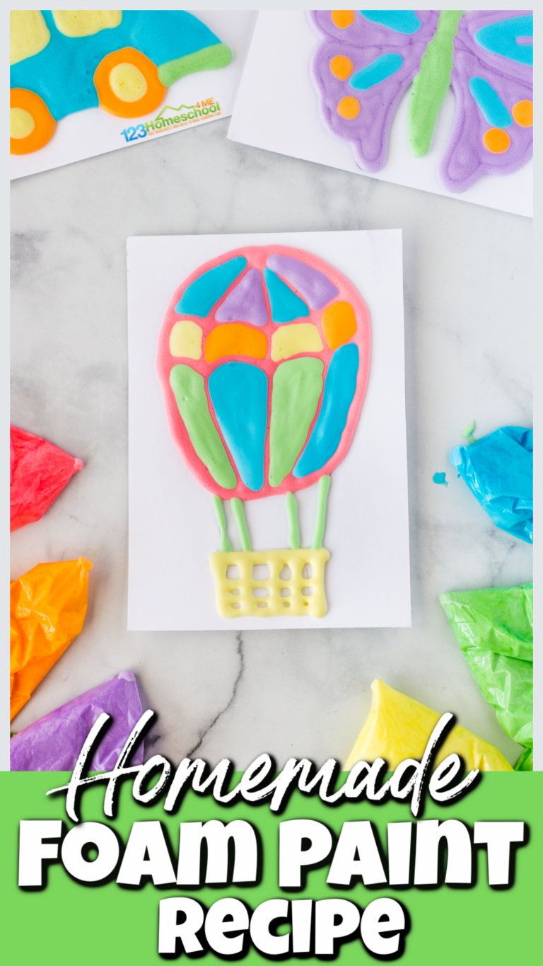 DIY Foam Paint Recipe 3D Artwork with Puffy Paint