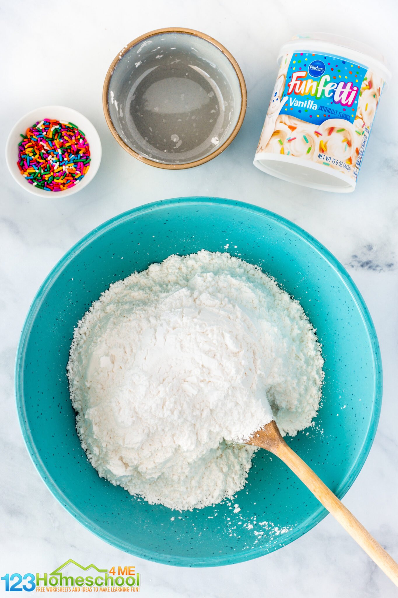 Edible Funfetti Playdough Recipe