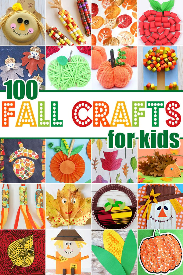 🍂 100+ FALL Crafts for Kids - Apple, Leaf, Pumpkin, Acorn, Scarecrow