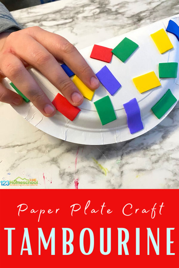 Paper Plate Tambourine Musical Instrument Craft