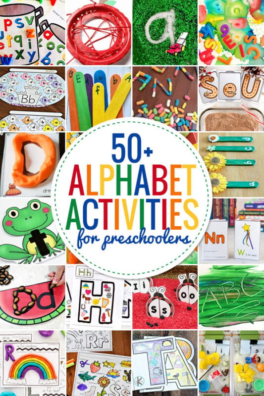 50 EPIC Preschool Alphabet Letter Activities