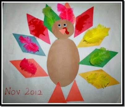 Shape Turkey for Preschoolers Shape Turkey for Preschoolers