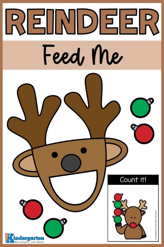 Looking for a fun and educational Christmas math activity? Check out this free printable Reindeer Game. Preschool studnets will practice counting and tracing numbers with a paper bag puppet reindeer and our free printables. Simply print the Feed the Reindeer game and you are ready for some hands-on Reindeer Math this December with preschoolers!