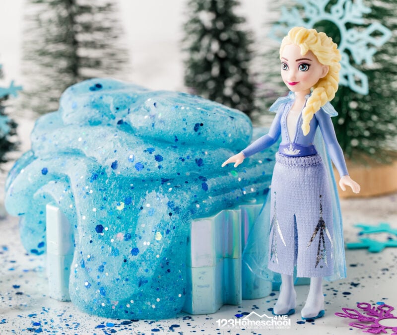Do your kids love the Disney Frozen movies? This engaginge play activity uses Frozen Slime to make the characters come to life!