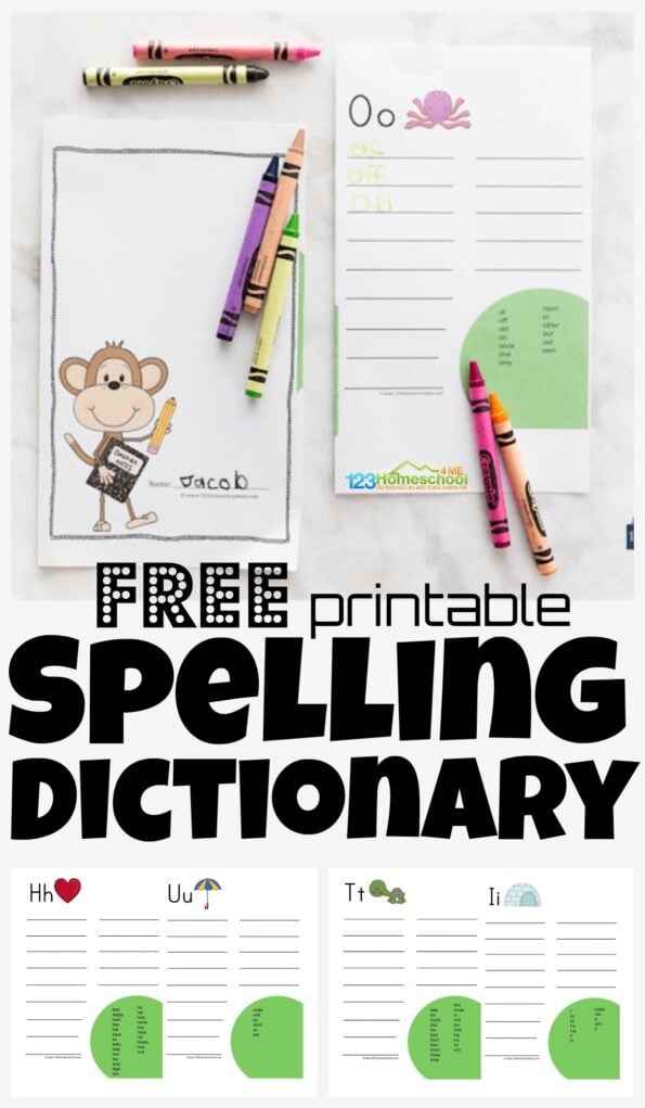 Free Printable Spelling Dictionary For Kids Printable free-printable-spelling-dictionary-for-kids-printable