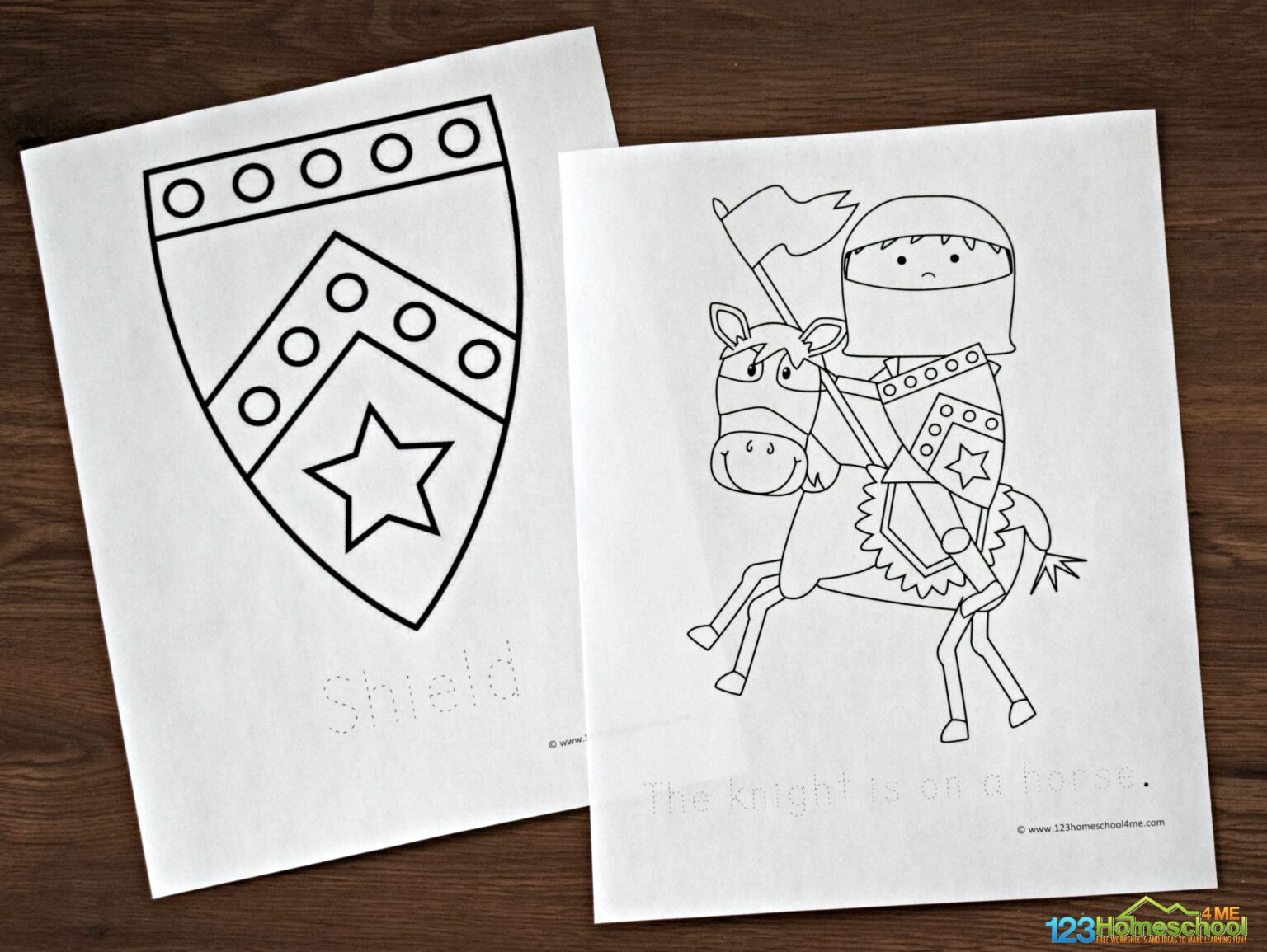 🏰 Castle and Knight Coloring Pages