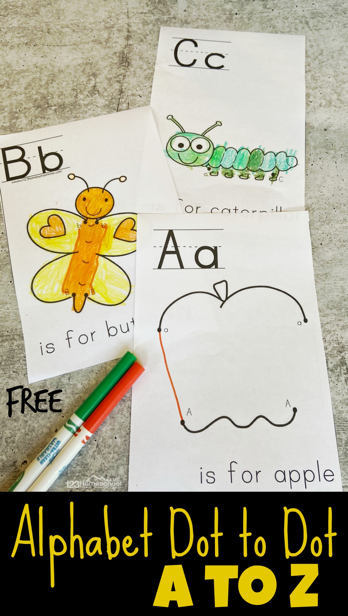 Wall D cor Wall Hangings 26 Do A Dot Alphabet Printables Upper Case A
