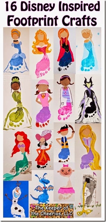 Disney Inspired Footprint Crafts for Kids Disney Inspired Footprint Crafts for Kids