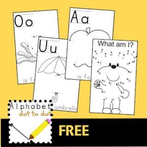 FREE Printable ABC Alphabet Dot to Dot Worksheets from A to Z