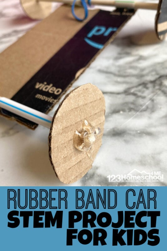 🚗 EASY Rubber Band Powered Car Science Project
