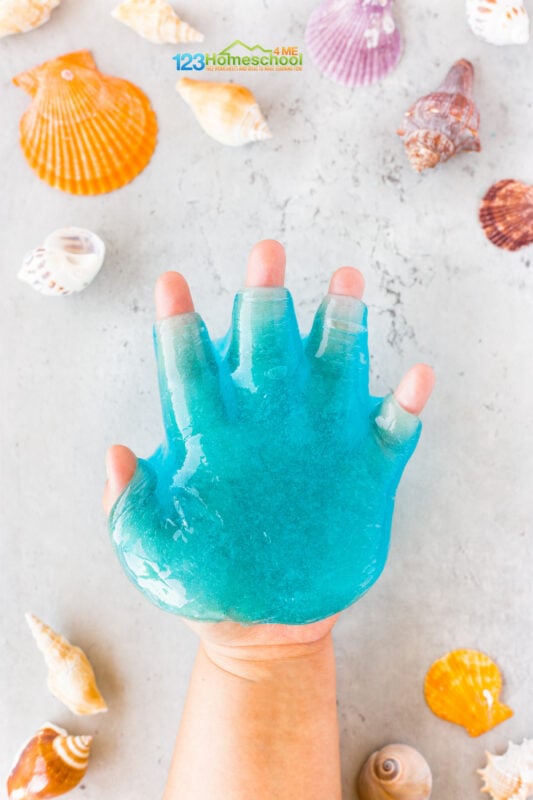 Ocean Slime Recipe Perfect for a Preschool Ocean Theme - Fun-A-Day!