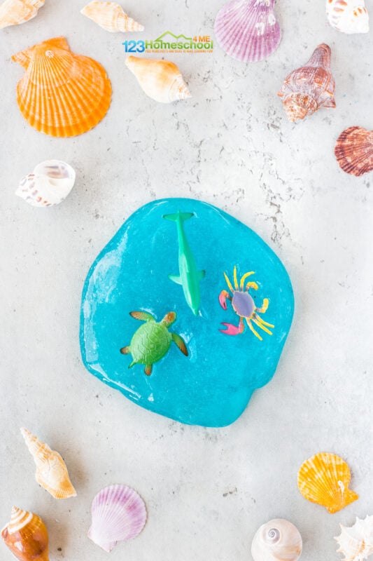 Easy Confetti Ocean Slime Recipe for Kids - Look! We're Learning!