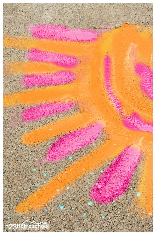 DIY Washable Spray Chalk for Outdoor Art