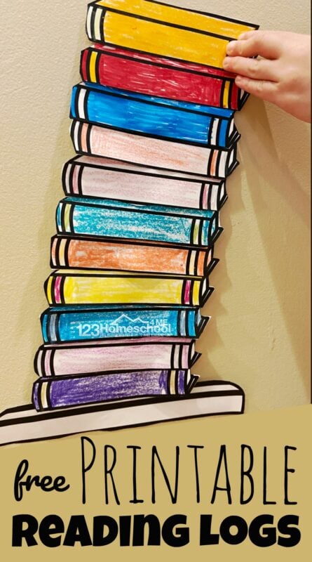 FREE Printable Reading Logs - 2 different styles of bookcase style booklog to track books read in reading program or competition with pre k, kindergarten, grade 1, grade 2, grade 3, grade 4, grade 5, grade 6, grade 7, and grade 6 for summer reading.