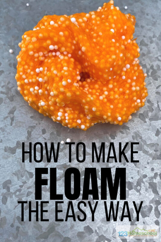 Slime is fun but have your kids tried floam? It is an elevated slime with extra sensory aspects! You can squish it, pull it, squeeze it and smash it, just like slime but it’s extra fun and great for sensory play with toddler, preschool, pre-k, kindergarten, and first grade students! This super simple floam recipe is inexpensive making diy slime so much better than store bought slime!