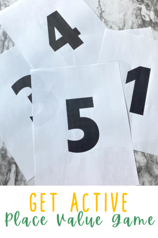 Are you teaching your kids about place value? This get up and play place value activity is a great way to help teach place value without a pencil in hand! Kids will love this Life Size Place Value Game inside or outside! This is perfect for anytime of the year. 