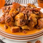 Try this delicious Pumpkin French Toast casserole that you can prepare the night before for an easy and tasty fall breakfast!