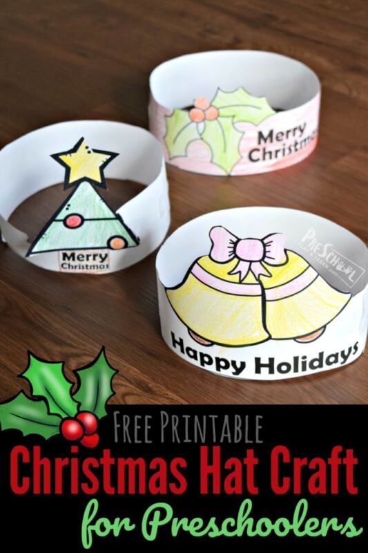 Free printable Christmas Hat Craft