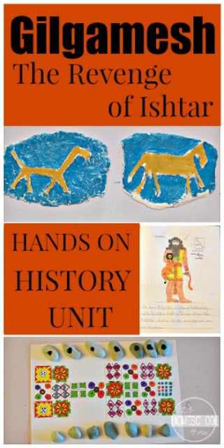 Gilgamesh: The Revenge of Ishtar - This is a fantastic history unit for kids of all ages that will teach them the story of Gilgamesh as they learn about Ancient Mesopotamia through books, games, crafts, copywork, food, and more. (history, homeschooling, 1st grade, 2nd grade, 3rd grade, 4th grade, 5th grade, 6th grade, 7th grade, 8th grade) Gilgamesh: The Revenge of Ishtar - This is a fantastic history unit for kids of all ages that will teach them the story of Gilgamesh as they learn about Ancient Mesopotamia through books, games, crafts, copywork, food, and more. (history, homeschooling, 1st grade, 2nd grade, 3rd grade, 4th grade, 5th grade, 6th grade, 7th grade, 8th grade)