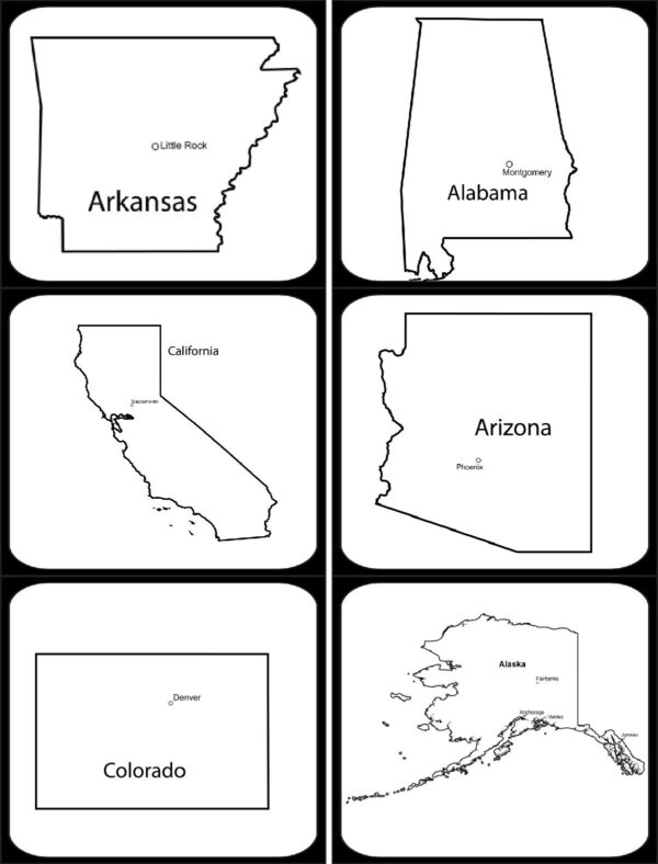 🦅 States and Capitals Matching Game